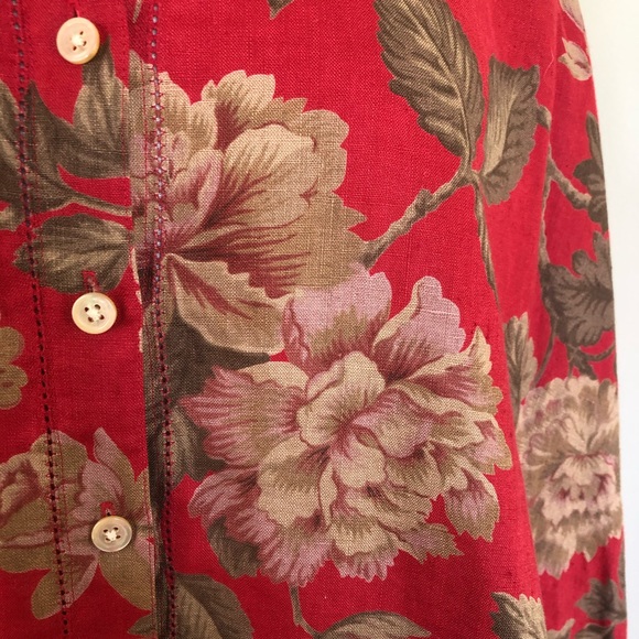 16W Vintage RALPH LAUREN Plus Linen Skirt - Picture 5 of 8